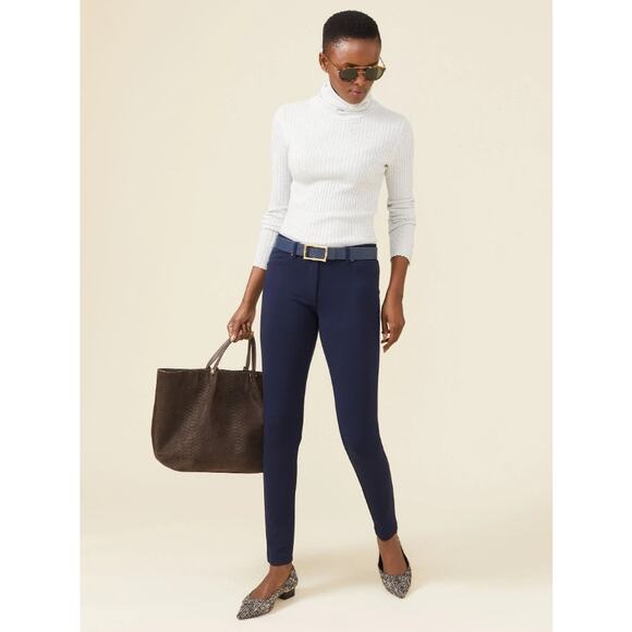 J. McLaughlin Geometric Floral Black Becca Pant Stretch Size 8 - Picture 6 of 7